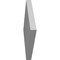 Ekena Millwork Diamond Surface Mount PVC Gable Vent: Functional, w/ 2"W x 1-1/2"P Brickmould Frame, 18"W x 18"H GVPDI18X1802SF - alternate 5